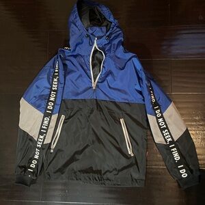 I DO NOT SEEK - Blue and Black Windbreaker Jacket